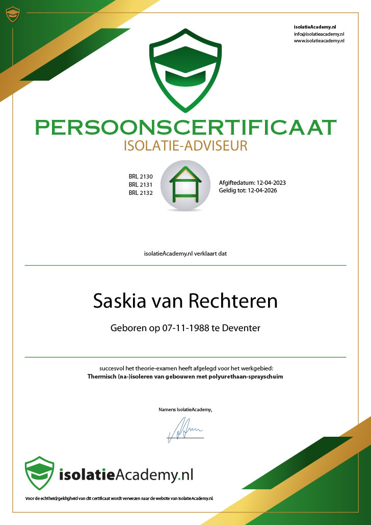 Certificering | ETS Isolatie BV Certificering | ETS Isolatie BV